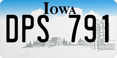 IA license plate DPS791