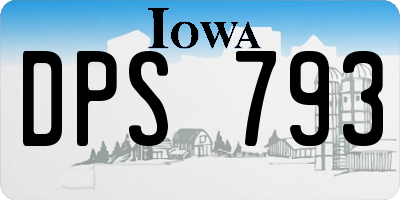 IA license plate DPS793