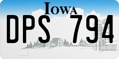 IA license plate DPS794
