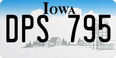 IA license plate DPS795
