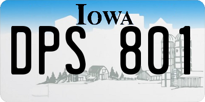 IA license plate DPS801