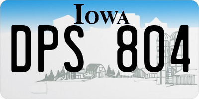 IA license plate DPS804