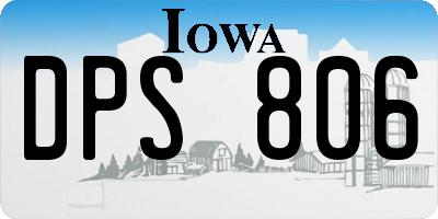 IA license plate DPS806