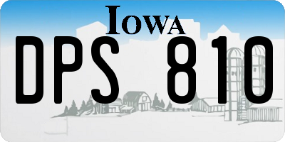 IA license plate DPS810
