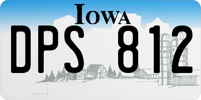 IA license plate DPS812