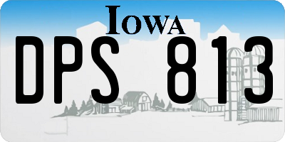 IA license plate DPS813