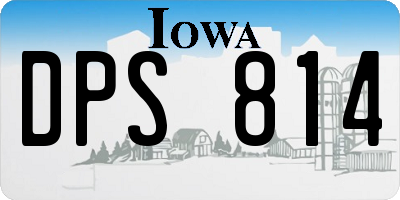 IA license plate DPS814