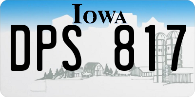 IA license plate DPS817