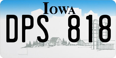 IA license plate DPS818