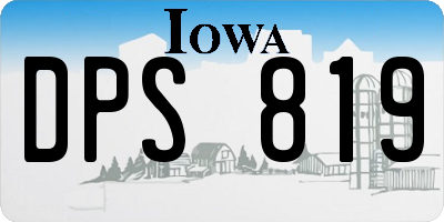 IA license plate DPS819