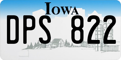 IA license plate DPS822