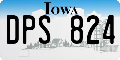 IA license plate DPS824
