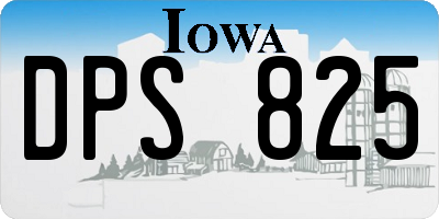 IA license plate DPS825