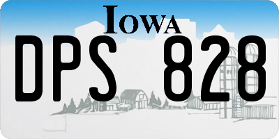 IA license plate DPS828