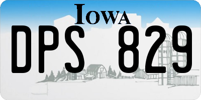 IA license plate DPS829