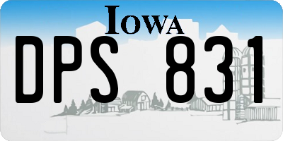 IA license plate DPS831