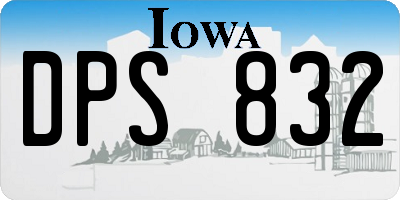 IA license plate DPS832