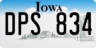 IA license plate DPS834