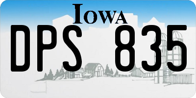 IA license plate DPS835