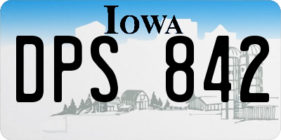 IA license plate DPS842