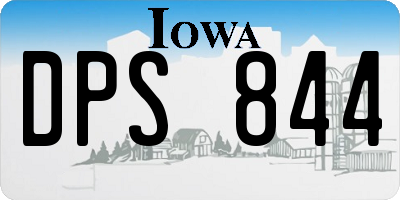 IA license plate DPS844