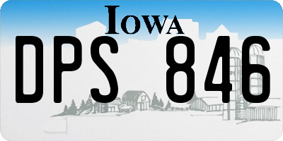 IA license plate DPS846