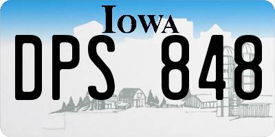 IA license plate DPS848