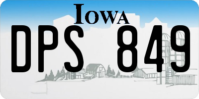 IA license plate DPS849