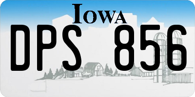 IA license plate DPS856