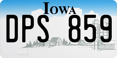 IA license plate DPS859