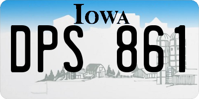 IA license plate DPS861