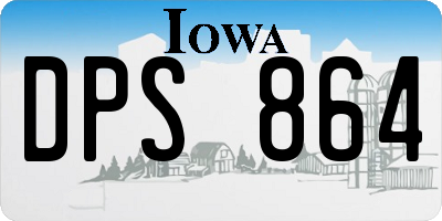 IA license plate DPS864