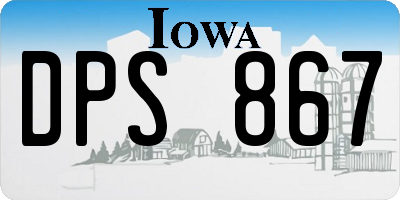 IA license plate DPS867
