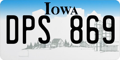IA license plate DPS869