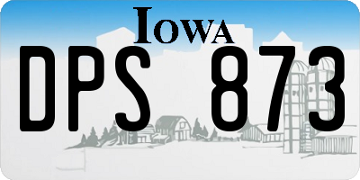 IA license plate DPS873
