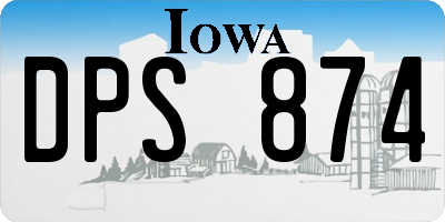 IA license plate DPS874