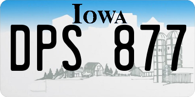 IA license plate DPS877