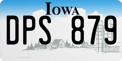 IA license plate DPS879