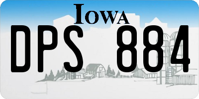 IA license plate DPS884