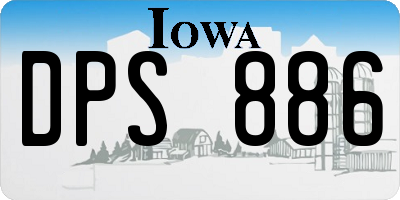 IA license plate DPS886