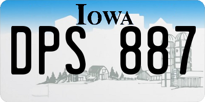 IA license plate DPS887