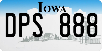 IA license plate DPS888