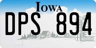 IA license plate DPS894