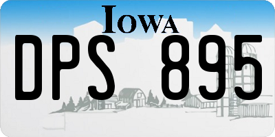 IA license plate DPS895