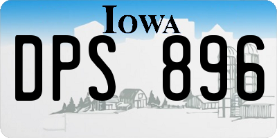 IA license plate DPS896