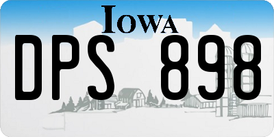IA license plate DPS898