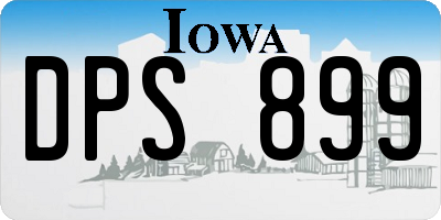 IA license plate DPS899