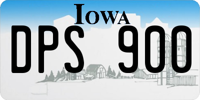 IA license plate DPS900