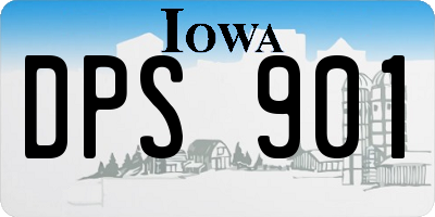 IA license plate DPS901