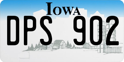 IA license plate DPS902